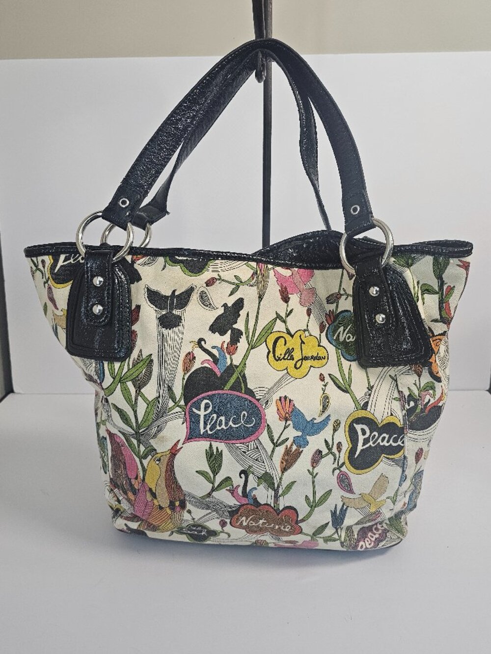 The Sak Bag Shoulder Peace Floral Canvas Boho Casual - Picture 11 of 11